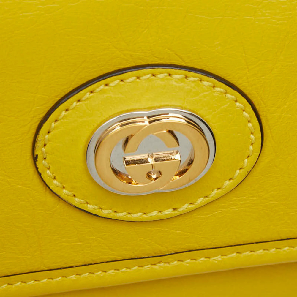 GUCCI Yellow Leather Fanny Pack - Picture 9 of 12